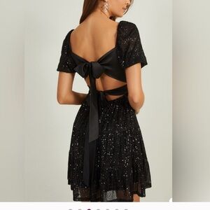 Altar’d state mini sequin tie back dress - XS